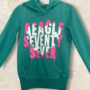 American Eagle hoodie size XS pullover long sleeve hooded sweatshirt ribbed